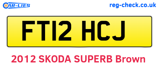 FT12HCJ are the vehicle registration plates.