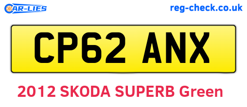 CP62ANX are the vehicle registration plates.