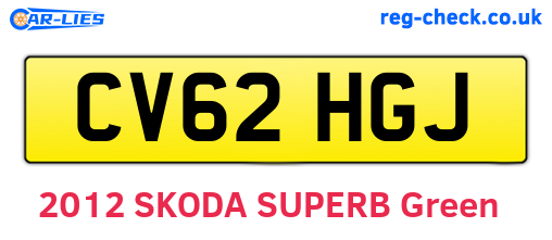 CV62HGJ are the vehicle registration plates.