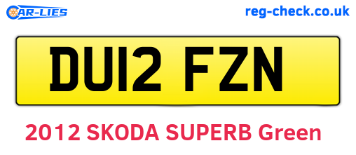 DU12FZN are the vehicle registration plates.