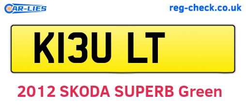K13ULT are the vehicle registration plates.