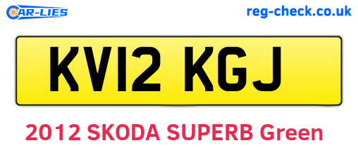 KV12KGJ are the vehicle registration plates.
