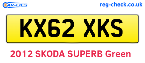 KX62XKS are the vehicle registration plates.