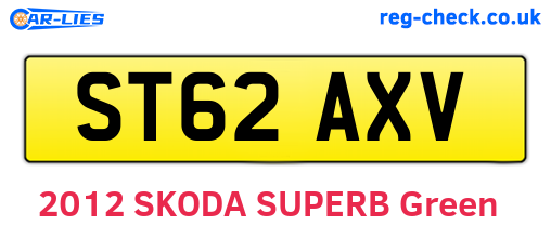 ST62AXV are the vehicle registration plates.