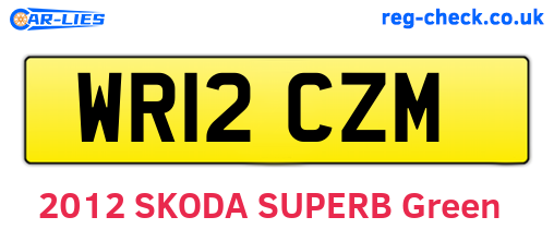 WR12CZM are the vehicle registration plates.