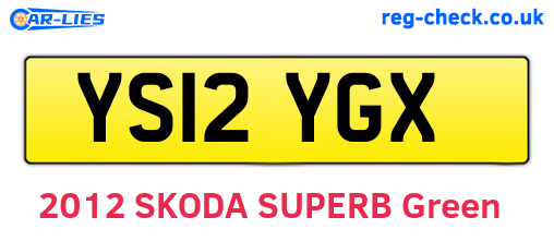 YS12YGX are the vehicle registration plates.