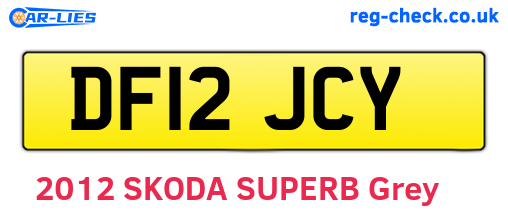 DF12JCY are the vehicle registration plates.