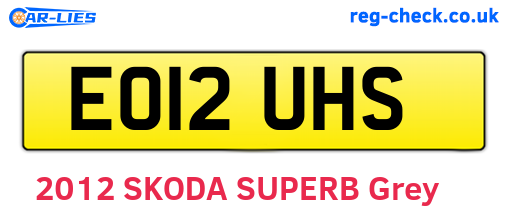 EO12UHS are the vehicle registration plates.