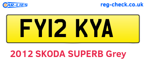 FY12KYA are the vehicle registration plates.