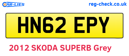 HN62EPY are the vehicle registration plates.