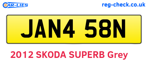 JAN458N are the vehicle registration plates.