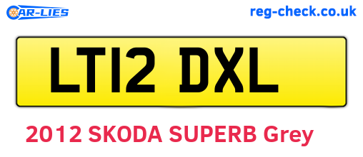 LT12DXL are the vehicle registration plates.