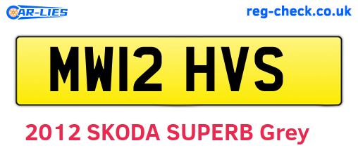 MW12HVS are the vehicle registration plates.