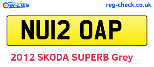 NU12OAP are the vehicle registration plates.