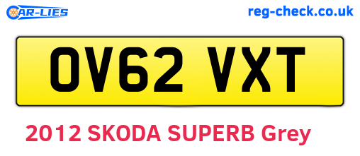 OV62VXT are the vehicle registration plates.