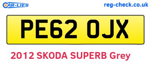 PE62OJX are the vehicle registration plates.