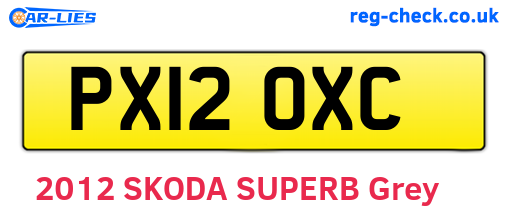 PX12OXC are the vehicle registration plates.