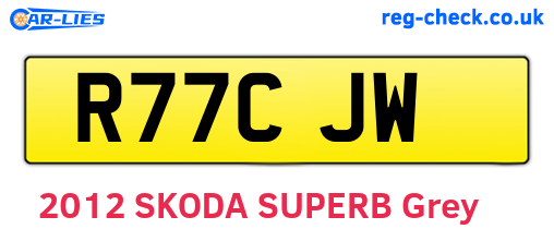 R77CJW are the vehicle registration plates.