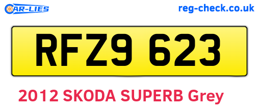 RFZ9623 are the vehicle registration plates.