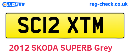 SC12XTM are the vehicle registration plates.