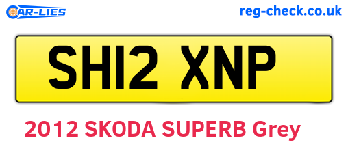 SH12XNP are the vehicle registration plates.