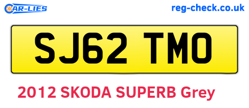 SJ62TMO are the vehicle registration plates.