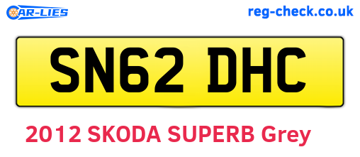 SN62DHC are the vehicle registration plates.