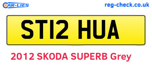ST12HUA are the vehicle registration plates.