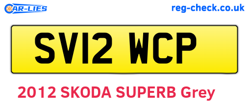 SV12WCP are the vehicle registration plates.