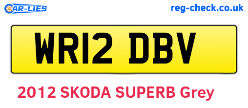 WR12DBV are the vehicle registration plates.