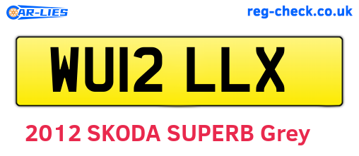 WU12LLX are the vehicle registration plates.