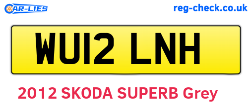 WU12LNH are the vehicle registration plates.