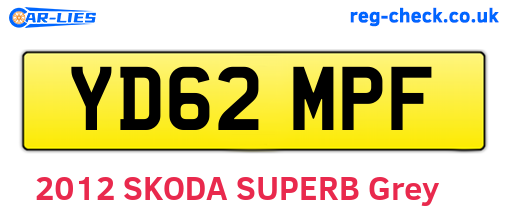 YD62MPF are the vehicle registration plates.