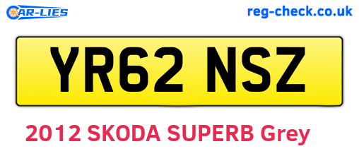 YR62NSZ are the vehicle registration plates.