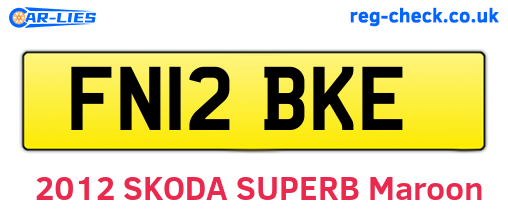 FN12BKE are the vehicle registration plates.