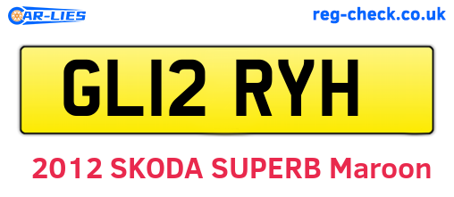 GL12RYH are the vehicle registration plates.