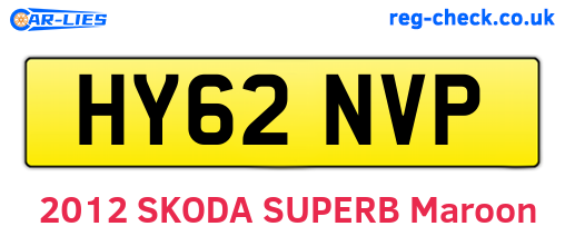 HY62NVP are the vehicle registration plates.