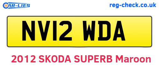 NV12WDA are the vehicle registration plates.