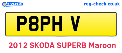 P8PHV are the vehicle registration plates.