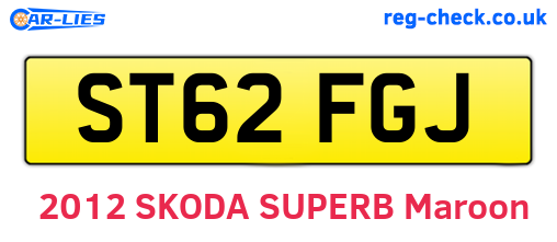 ST62FGJ are the vehicle registration plates.