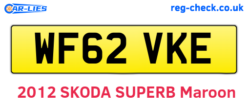 WF62VKE are the vehicle registration plates.