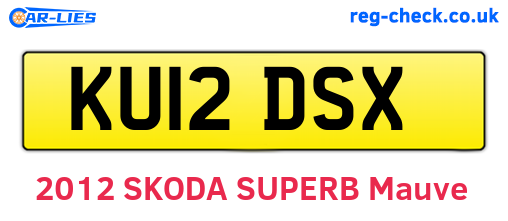 KU12DSX are the vehicle registration plates.