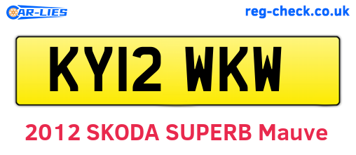 KY12WKW are the vehicle registration plates.
