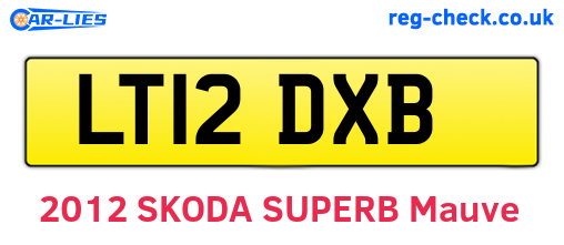 LT12DXB are the vehicle registration plates.