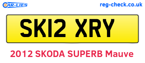 SK12XRY are the vehicle registration plates.