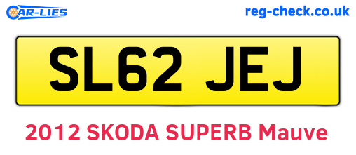 SL62JEJ are the vehicle registration plates.