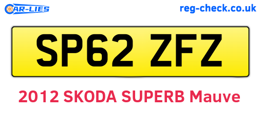 SP62ZFZ are the vehicle registration plates.