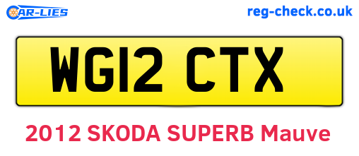 WG12CTX are the vehicle registration plates.