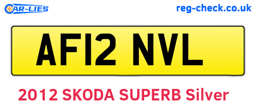 AF12NVL are the vehicle registration plates.