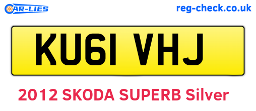 KU61VHJ are the vehicle registration plates.
